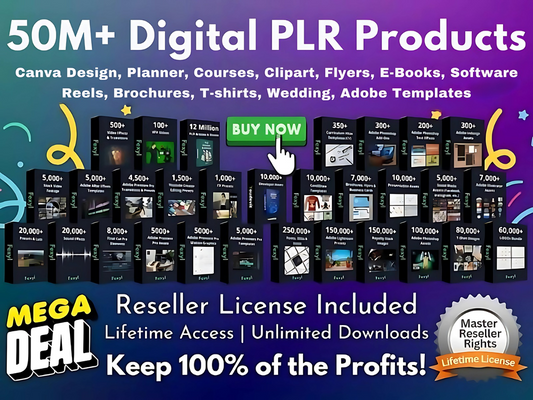 50M+ PLR Digital Product Done-for-You Package – Instant Access